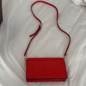 Tory Burch orange Bombe-T Crossbody Bag